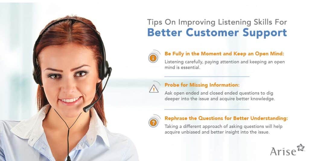 TIPS ON IMPROVING LISTENING SKILLS FOR BETTER CUSTOMER SUPPORT | Arise