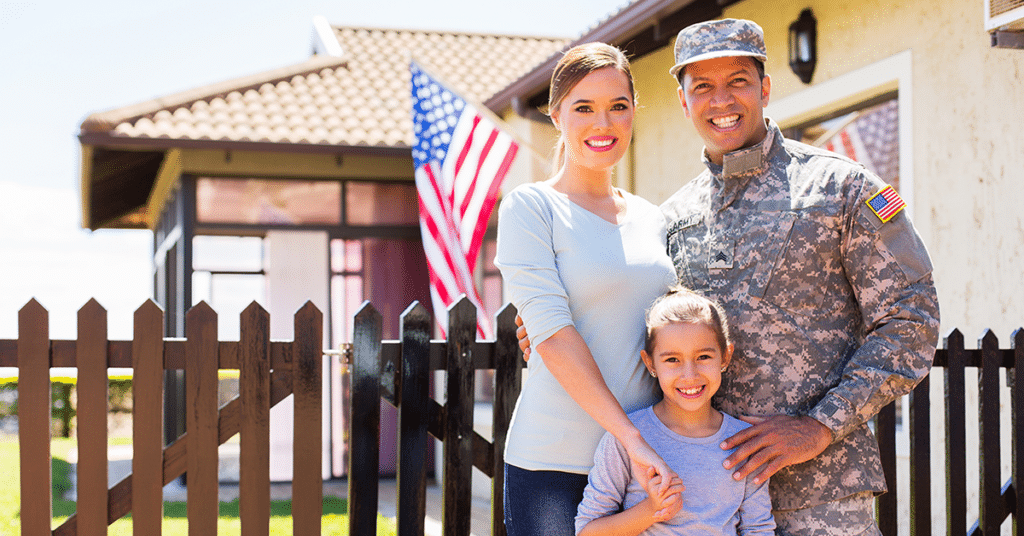 Military family of three.