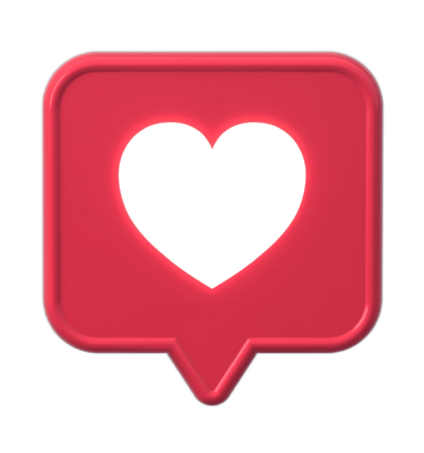 Heart inside text bubble.